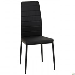 Кухонный стул Сицилия AMF кожзам черный графит ножки металлические черные Киев