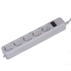Мережевий фільтр подовжувач на 5 розеток Greelite SP5-5M Білий 5 м Нове