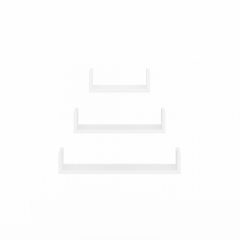 Набір настінних полиць Паріс білий 30/45/60х15х10 Токмак