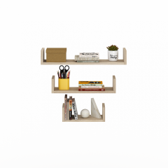 Набір настінних полиць Паріс дуб сонома 30/45/60х15х10 Кам'янка-Дніпровська