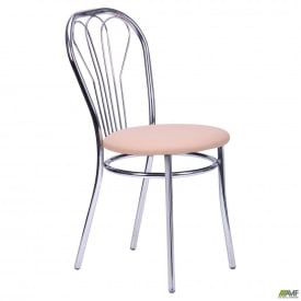 Стул AMF Велес хром мягкое сидение бежевое-Неаполь N-16