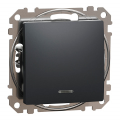 Перекрестный переключатель Schneider Electric Sedna Design & Elements с подсветкой черный (SDD114107L) Ромны