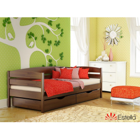 Дитяче ліжко Estella Нота-Плюс 80x190 см дерев'яна одномісна колір горіх-101