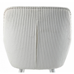 Стілець обідній Лінн М-240 з підлокітниками, для їдальні, кухні, кафе, салону, вельвет Білий антик/білий, 850х580х580 мм Кропивницький