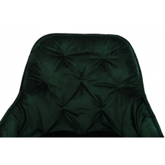 Комплект обеденных стульев Арис М-65 (6 шт.) с подлокотниками, велюр Изумруд/черный, для кухни, столовой, 860×580×590 мм Лубны