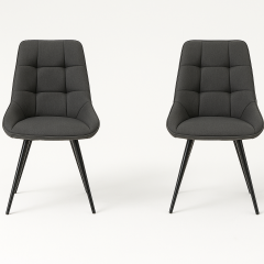 Стілець обідній Мілано М-75 для кухні, їдальні, кафе зі штучної шкіри Чорний/чорний 890х510х605 мм Кропивницький