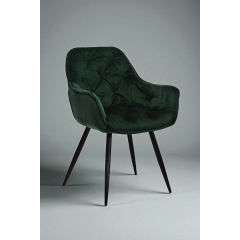 Комплект обідніх стільців Аріс М-65 (2 шт.) з підлокітниками, велюр Смарагд/чорний, для кухні, їдальні 860×580×590 мм Кропивницький