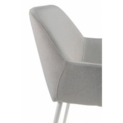 Комплект стульев обеденных Терра М-220 (6 шт.) с подлокотниками, мохер Устричный/белый, для кухни, столовой, 830×550×580 мм Лосиновка