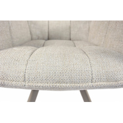 Комплект стульев обеденных Осло М-235 (2 шт.) с подлокотниками, для столовой, кухни, ткань фактурная Папирус/капучино, 850х600х610 мм Дубно