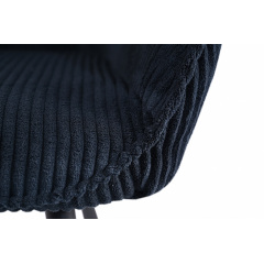 Комплект стульев обеденных Линн М-240 (4 шт.) с подлокотниками, для столовой, кухни, вельвет Черный/черный, 850х580х580 мм Киев