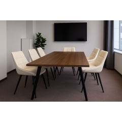 Комплект стульев обеденных Милано М-75 (4 шт.), кожзам Капучино/черный, для кухни, столовой, кафе, 890×510×605 мм Киев