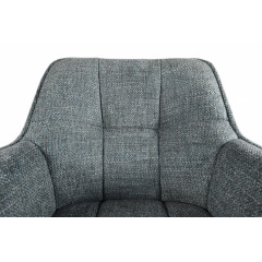 Комплект стульев обеденных Осло М-235 (4 шт.) с подлокотниками, для столовой, кухни, ткань фактурная Графит/черный, 850х600х610 мм Александрия