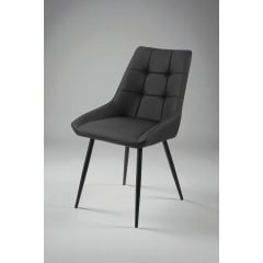 Комплект обеденных стульев Милано М-75 (2 шт.), кожзам Черный/черный, для кухни, столовой, кафе, 890×510×605 мм Кременец