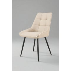 Комплект обеденных стульев Милано М-75 (2 шт.), кожзам Капучино/черный, для кухни, столовой, кафе, 890×510×605 мм Каменское