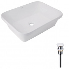 Раковина врізна Qtap Scorpio 510х390х145 біла з донним клапаном PU02 (QT1411K490WN47290)