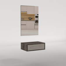 Тумба навісна Loom/Лум, Готові кольорові рішення Бетон світлий