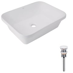 Раковина врізна Qtap Scorpio 510х390х145 біла з донним клапаном PU02 (QT1411K490WN47290) Николаев