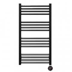 Електрична рушникосушка Terma Fiona 910х500, чорна з теном DRYblack, права Смела