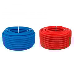 Захистна труба "пешель" (гофра) Heat-PEX d25 червона/синя Днепрорудное