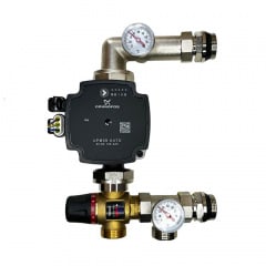 Змішувальний вузол для теплої підлоги Tervix Mixset 1 з насосом та клапаном TMV (521451) Долина