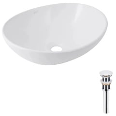 Раковина накладна Qtap Dove 415х340х140 біла з донним клапаном PU02 (QT06113078WN47308) Сумы