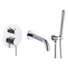 Змішувач для ванни і душу VBI Milano Chrome прихованого монтажу хром (VBI-050107CH) Винница