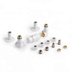 Набір вентилів трьохосьовий термостатичний Terma Vision All in One лівий білий матовий (TGETVISILKS96) Куп'янськ