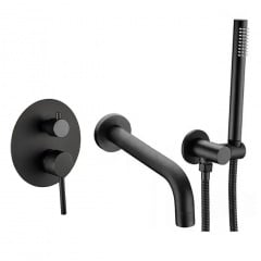 Змішувач для ванни і душу VBI Milano Black прихованого монтажу чорний (VBI-050107BL) Каменское