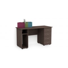 Стіл офісний 4, Готові кольорові рішення Дуб Крафт білий Березне