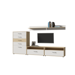 Вітальня Franco/Франко Комплект 2, Готові кольорові рішення Біле дерево Якимівка