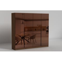 Шкаф распашной 2000 4-дв. Noir/Нуар, Готові кольорові рішення Біле дерево Кропива