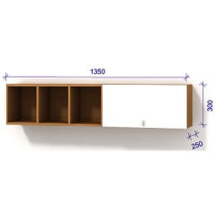 Модульная система 3 - Модуль 1, Готові кольорові рішення Дуб Крафт білий Акимовка