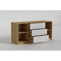 Комод Aura/Аура №2, Готові кольорові рішення Дуб Крафт білий Славута