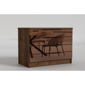 Комод дзеркальний1000 Noir/Нуар, Готові кольорові рішення Дуб сонома світлий