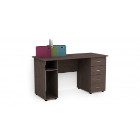 Стіл офісний 4, Готові кольорові рішення Дуб Крафт білий