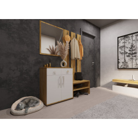 Передпокій Polo (Поло) Комплект 1, Готові кольорові рішення Дуб Експресив Бронзовий