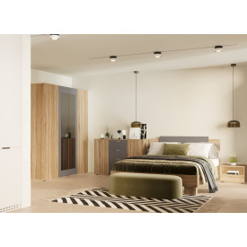 Спальня Fiona (Фиона) Комплект 1, Готові кольорові рішення Дуб Бароко Бурштиновий