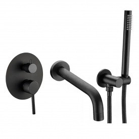 Змішувач для ванни і душу VBI Milano Black прихованого монтажу чорний (VBI-050107BL)