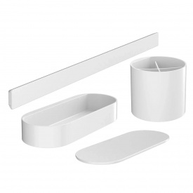 Набір аксесуарів 4в1 для ванної Hansgrohe WallStoris білий матовий (27968700)