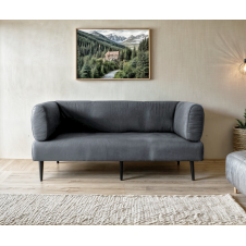 Диван з підлокітниками Tobi Sho Бенно-1 офісний з конусною ногою 1800х720х750 велюр Emilia 93 GREY