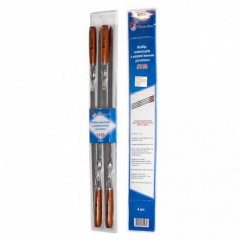 Набор шампуров из нержавеющей стали с ручкой 4 шт Михайловка