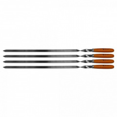 Набор шампуров из нержавеющей стали с ручкой 4 шт Михайловка