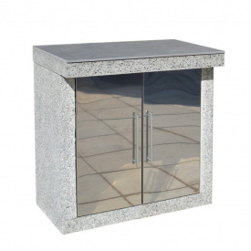 Стол "Гарден Шеф" с фасадами Мрамор кремовый