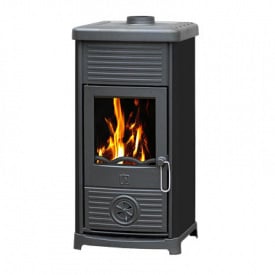 Печь с варочной поверхностью Plamen Maestral N, 6,5 кВт, черная