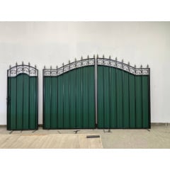 Ковані ворота з профнастилом Код: А-0107 Шостка