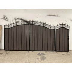 Ковані ворота з профнастилом Код: А-0107 Шостка