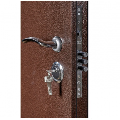 Входная дверь Титан полуторная коричневая RAL 8016 Вознесенск