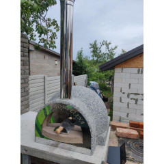 Помпейская печь для пицы с тумбой из металла Гранит серый Дніпрорудне