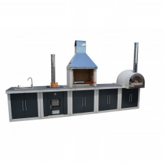 Помпейская печь лофт с фасадами Ковель