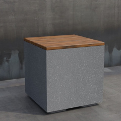 Скамейка садовая бетонная «Лиссабон S» Гранит Смела